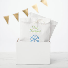 Blauwe kerstsnowflake bedankzakje