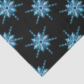 Blauwe kerstsnowflake tissuepapier (Detail)