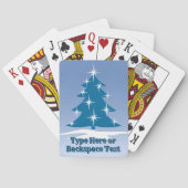 Blauwe kerstspeelkaarten Aangepaste kaarten (Achterkant)