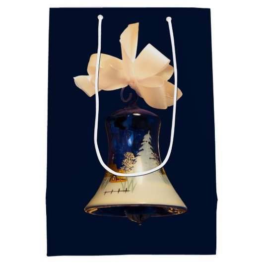 Blauwe kersttaarten medium cadeauzakje (Achterkant)