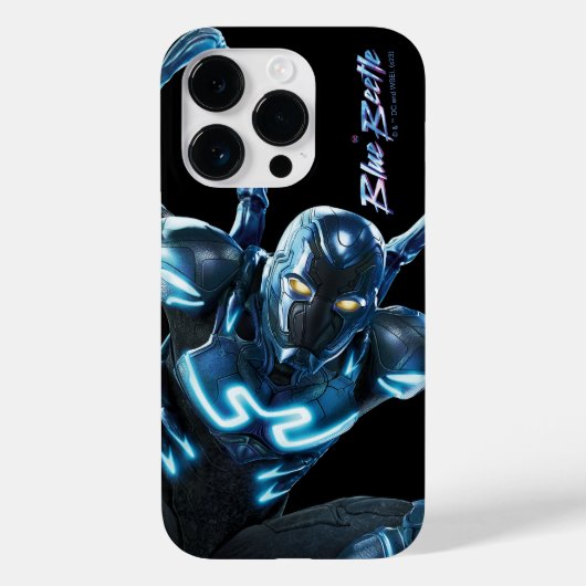 Blauwe kever springende karakter kunst Case-Mate iPhone case (Achterkant)