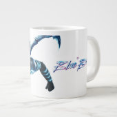 Blauwe kever springende karakter kunst extra grote beker (Voorkant rechts)