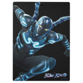 Blauwe kever springende karakter kunst klembord (Achterkant)