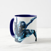 Blauwe kever springende karakter kunst mok (Voorkant links)