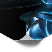 Blauwe kever springende karakter kunst poster (Hoek)