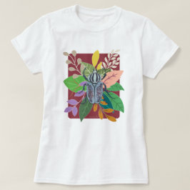 Blauwe kever waterverf t-shirt