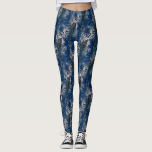 Blauwe kieuwen en grafieken leggings
