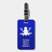Blauwe kikker bagagelabel (Voorkant verticaal)