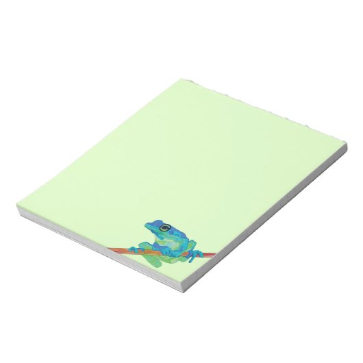 Blauwe kikker notitieblok (Gedraaid)