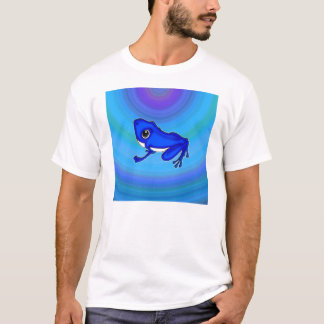 Blauwe kikkervis in het water t-shirt