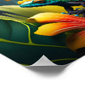 Blauwe kikkikker poster (Hoek)