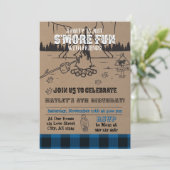 Blauwe Kinderen S'more leuker met vriendenkampvuur Kaart (Staand voorkant)