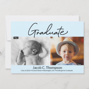 Blauwe Kindertuin Afstuderen dan en nu Afstudeerde Aankondiging