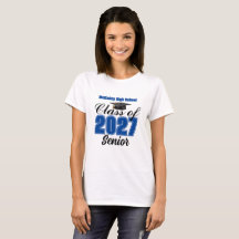 Blauwe Klas van 2027 Middelbare School Senior Vrou