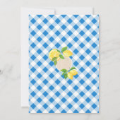 Blauwe Klassieke Picknick Verjaardagsuitnodiging Kaart (Achterkant)