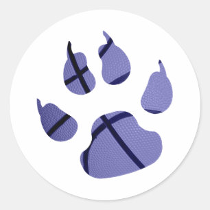 Blauwe klauw ronde sticker