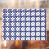 Blauwe klaver raamsticker (Vel 2)