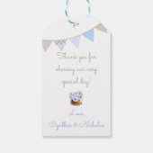 Blauwe kleine pompoen patch dank u cadeau Label Cadeaulabel (Achterkant)