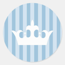 Blauwe kleine prinsessenkroonstripe Baby