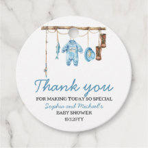 Blauwe Kleine Visser Baby Shower