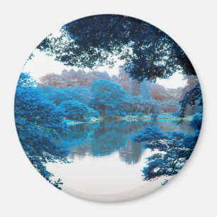 Blauwe kleur is cool, unieke natuur, meer magneet