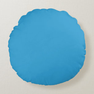 Blauwe Kleur Rond Kussen