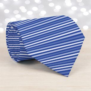 Blauwe Kleur Strepen Necktie Stropdas