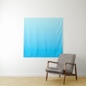 Blauwe kleur verloop achtergrond wandkleed (In situ)