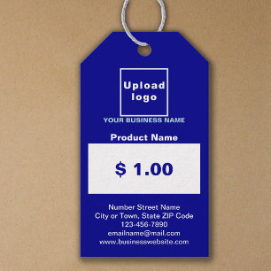 Blauwe kleur Zakelijk Product Prijs Label Cadeaulabel