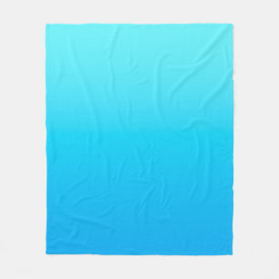 Blauwe kleurgradiënt fleece deken