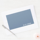 Blauwe kleurnaam voor kraanblauw rechthoekige sticker (Envelop)