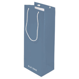 Blauwe kleurnaam voor kraanblauw wijn cadeautas