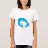 Blauwe, kleurrijke reuzenvogels T-Shirt (Voorkant)