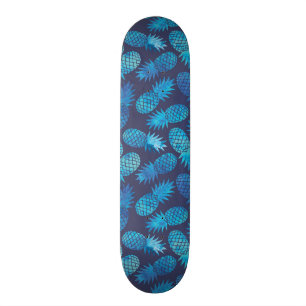 Blauwe kleurstof anananas skateboard