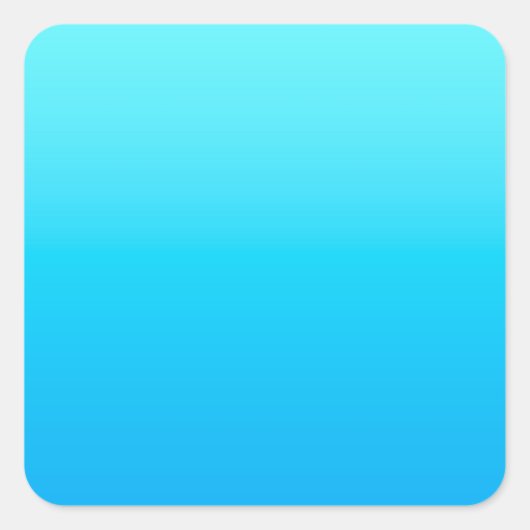 Blauwe kleurverloop vierkante sticker (Voorkant)