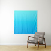 Blauwe kleurverloop wandkleed (In situ)