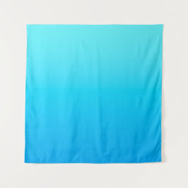 Blauwe kleurverloop wandkleed
