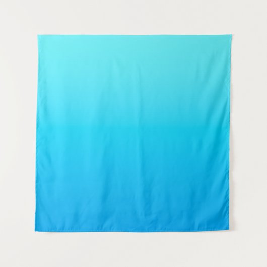 Blauwe kleurverloop wandkleed (Voorkant)