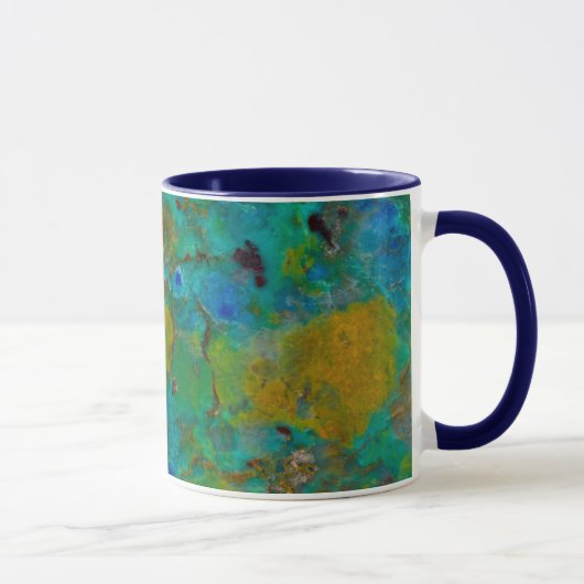 Blauwe Klif Chrysocolla Mok (Rechts)