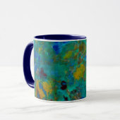 Blauwe Klif Chrysocolla Mok (Voorkant links)