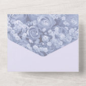 Blauwe klokjes All in One Trouw Uitnodiging (Achterkant)