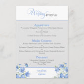 Blauwe Klokjes Bruiloftsmenu Menu (Voorkant)