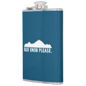 Blauwe knop alstublieft heupfles (Links)