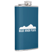 Blauwe knop alstublieft heupfles (Rechts)