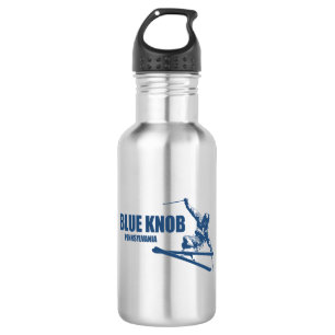 Blauwe knop Pennsylvania Skier Waterfles