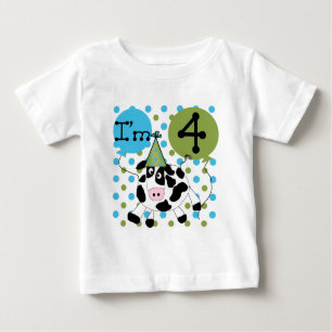Blauwe Koe 4e verjaardag overhemden en cadeaus