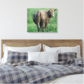 Blauwe Koe Canvas Afdruk (Insitu (Slaapkamer))