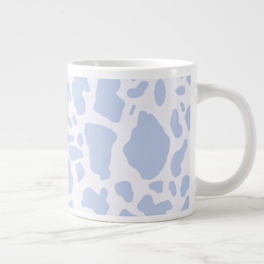 Blauwe koe vlekken dierprintpatroon extra grote beker (Rechts)