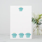 Blauwe koekjes briefpapier (Staand voorkant)