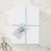 Blauwe Koekjes en Cacaoverjaardagsfeestje Cadeaulabel (Met Touw)